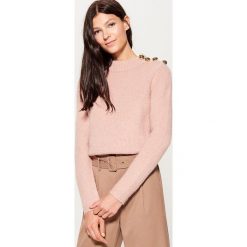 Sweter z domieszką wełny - Różowy. Czerwone swetry damskie Mohito, z wełny. Za 129.99 zł.