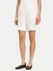 Calvin Klein Jeans Bermudy J20J225219 Biały Relaxed Fit. Białe szorty damskie Calvin Klein Jeans, bez wzorów, z bawełny. Za 229.99 zł.