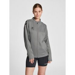 Bluza sportowa damska Hummel half zip Core XK. Szare bluzy sportowe damskie Hummel, xl, bez wzorów, z dresówki, bez kaptura, na fitness i siłownię. Za 212.50 zł.