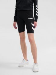 Szorty damskie Hummel Legacy. Czarne szorty sportowe damskie Hummel, na wiosnę, xs, bez wzorów, z bawełny, klasyczne, z standardowym stanem, na fitness i siłownię. Za 72.85 zł.