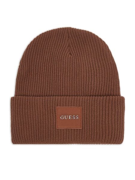 Guess Czapka AM9695 POL01 Brązowy. Brązowe czapki i kapelusze damskie Guess, na zimę, z aplikacjami. Za 154.99 zł.