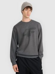 4F Bluza dresowa nierozpinana bez kaptura męska - szara M. Szare bluzy męskie 4f, m, bez wzorów, z bawełny, bez kaptura. Za 129.99 zł.