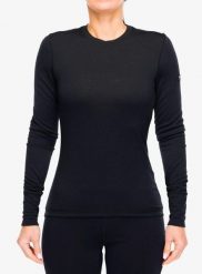 Bluza termoaktywna damska Super.natural Arctic230 Ls. Czarne bluzy damskie super.natural, l, bez wzorów, z materiału, bez kaptura. Za 359.99 zł.