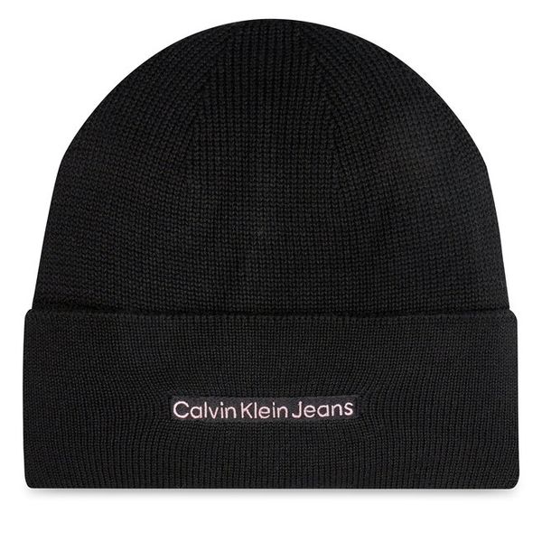 Czapka Calvin Klein. Czarne czapki i kapelusze damskie Calvin Klein, na zimę, bez wzorów. Za 199.99 zł.