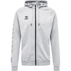 Bawełniana bluza z kapturem zapinana na zamek Hummel Move Grid. Szare bluzy sportowe męskie Hummel, xl, bez wzorów, z bawełny, z kapturem, na fitness i siłownię. Za 296.55 zł.