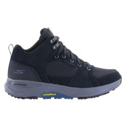 Buty na co dzień męskie SKECHERS GO WALK OUTDOOR skóra. Czarne trekkingi męskie Skechers, outdoorowe. Za 365.00 zł.