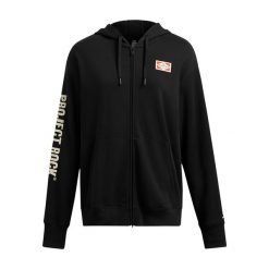 Bluza damska Under Armour Project Rock HWT Full Zip Hard at Work. Czarne bluzy damskie Under Armour, l, bez wzorów, bez kaptura. Za 339.99 zł.