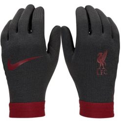 Rękawiczki Męskie Nike Liverpool FC Thermafit. Czarne rękawiczki męskie Nike, bez wzorów, sportowe. Za 167.30 zł.