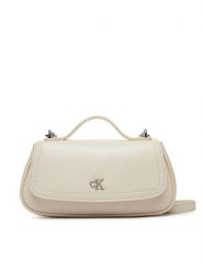 Calvin Klein Torebka LV04F3679G Kremowy. Białe torebki do ręki damskie Calvin Klein, bez wzorów, ze skóry, bez dodatków. Za 409.99 zł.