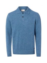 Gant dzianinowa koszulka polo z domieszką wełny Mężczyźni niebieski, M. Niebieskie koszulki polo męskie GANT, m, bez wzorów, z dzianiny, eleganckie, bez ramiączek. Za 849.95 zł.