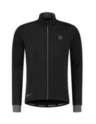 Kurtka rowerowa męska Rogelli Essential. Czarne kurtki męskie Rogelli, m, bez wzorów, z gumy, do biegania. Za 419.99 zł.