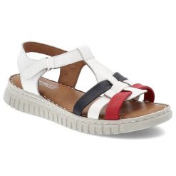 Sandały damskie Artiker, na platformie skórzane na rzepy z miękkimi wkładkami, multikolor, 56C0855. Sandały damskie Artiker, bez wzorów, ze skóry, bez obcasa, na platformie, bez zapięcia. Za 199.00 zł.