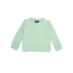 Foliowana bluza dziewczęca z okrągłym dekoltem. Niebieskie bluzy dla dziewczynek LEONE 1947 APPAREL, bez wzorów, bez ramiączek, bez kaptura. Za 63.11 zł.