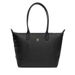 Torebka Tommy Hilfiger. Czarne torebki do ręki damskie Tommy Hilfiger, bez wzorów, bez dodatków. Za 559.99 zł.