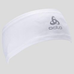 Opaska na głowę techniczna ODLO Polyknit Warm Headband. Białe czapki i kapelusze damskie Odlo, na zimę, bez wzorów, sportowe. Za 90.58 zł.