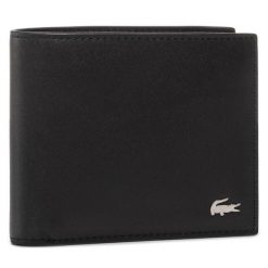 Portfel Lacoste. Czarne portfele męskie Lacoste, bez wzorów. Za 239.99 zł.