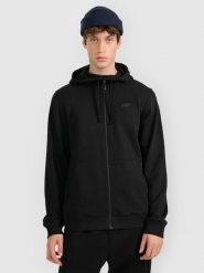 4F Bluza dresowa rozpinana z kapturem męska - czarna XL. Czarne bluzy męskie 4f, m, bez wzorów, z dresówki, z kapturem. Za 159.99 zł.