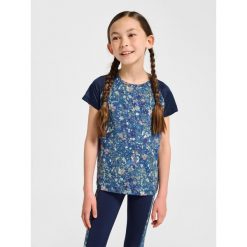 Koszulka dla dziewczynki Hummel Mix. Niebieskie t-shirty i topy dla dziewczynek Hummel, bez wzorów, bez ramiączek. Za 153.50 zł.
