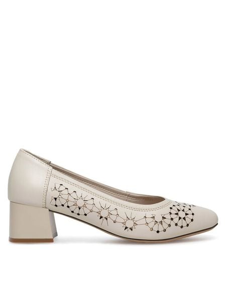 Lasocki Czółenka RST-AGNES-03 Beżowy. Brązowe czółenka damskie Lasocki, bez wzorów, ze skóry, bez obcasa, bez zapięcia. Za 229.99 zł.