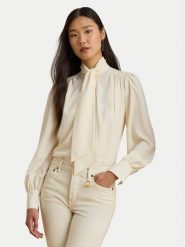 LAUREN RALPH LAUREN Koszula 200P14083001 Beżowy Relaxed Fit. Brązowe bluzki damskie Lauren Ralph Lauren, xxl, bez wzorów, z syntetyku, biznesowe, bez kołnierzyka, bez ramiączek. Za 819.99 zł.