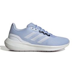 Buty adidas Runfalcon 3.0 W HP7555 niebieskie. Niebieskie obuwie sportowe damskie bez wzorów, z gumy, do biegania. Za 363.59 zł.
