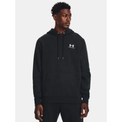 Bluza fitness męska UNDER ARMOUR Icon Fleece Hoodie z kapturem. Czarne bluzy męskie Under Armour, m, bez wzorów, z kapturem. Za 203.81 zł.