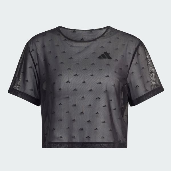 Koszulka PrimeLift Essentials Workout Boxy Mesh. Fioletowe koszulki sportowe damskie Adidas, l, bez wzorów, z elastanu, bez kołnierzyka. Za 179.00 zł.
