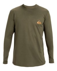 Koszulka surfingowa z długim rękawem UPF 50 dla Mężczyzn EVERYDAY SURF Brązowy. Zielone bluzki z długim rękawem męskie Quiksilver, m, bez wzorów, z elastanu, bez kołnierzyka. Za 149.99 zł.