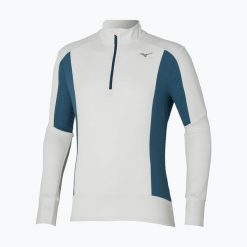 Bluza do biegania męska Mizuno Warmalite Half Zip. Białe bluzy męskie Mizuno, m, bez wzorów, bez kaptura, do biegania. Za 309.99 zł.