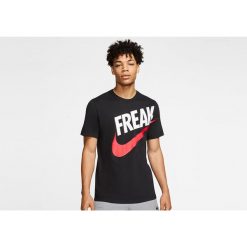 Koszulka męska nike giannis 'freak' dri-fit tee black. Czarne koszulki sportowe męskie Nike, m, bez wzorów, bez kołnierzyka, bez ramiączek, do biegania, dri-fit (nike). Za 149.00 zł.