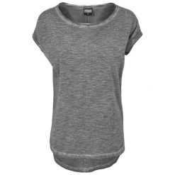 Koszulka Damska Z Obniżonym Stanem. Szare t-shirty damskie Urban Classics, s, bez wzorów, sportowe, bez kołnierzyka. Za 75.99 zł.