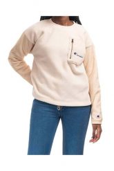 Bluza polarowa damska Champion Crewneck Polartec. Białe bluzy damskie Champion, l, bez wzorów, z materiału, bez kaptura. Za 223.49 zł.