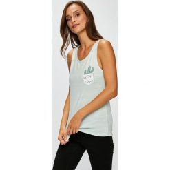 Sublevel - Top. Szare topy damskie Sublevel, z nadrukiem, z bawełny, z okrągłym kołnierzem, bez rękawów. W wyprzedaży za 39.90 zł.