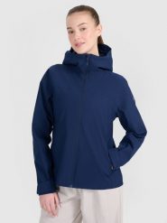 4F Kurtka przejściowa membrana 5000 damska - granatowa M. Niebieskie kurtki damskie 4f, m, bez wzorów, z dzianiny, z kapturem. Za 299.99 zł.
