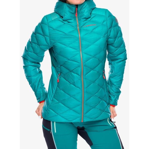 Kurtka puchowa damska La Sportiva Aiguille Down Jkt. Zielone kurtki damskie La Sportiva, s, bez wzorów, z puchu, bez kaptura. Za 1,290.99 zł.