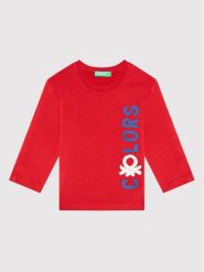 United Colors Of Benetton Bluzka 3ATNC15F2 Czerwony Regular Fit. Czerwone t-shirty dla chłopców United Colors Of Benetton, bez wzorów, z bawełny, bez ramiączek. Za 49.99 zł.