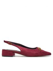 Nine West Sandały WFA2991-1 Bordowy. Czerwone sandały damskie Nine West, bez wzorów, z materiału, bez obcasa, na płaskiej podeszwie, bez zapięcia. Za 199.99 zł.