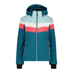 Kurtka narciarska damska CMP. Niebieskie kurtki snowboardowe damskie CMP, bez wzorów, z materiału, bez kaptura, narciarskie. Za 699.99 zł.