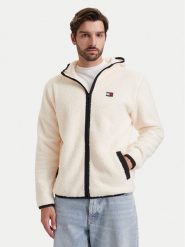 Tommy Jeans Polar Teddy DM0DM19224 Kremowy Regular Fit. Białe bluzy męskie Tommy Jeans, m, bez wzorów, z jeansu, bez kaptura. Za 649.99 zł.