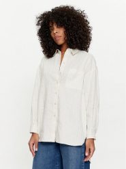 TWINSET Koszula 241TT2221 Biały Loose Fit. Białe bluzki damskie Twinset, bez wzorów, z bawełny, bez kołnierzyka, bez ramiączek. Za 819.99 zł.