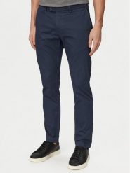 Bugatti Chinosy 4130-16370E Granatowy Regular Fit. Niebieskie eleganckie spodnie męskie Bugatti, m, bez wzorów, z bawełny. Za 469.99 zł.