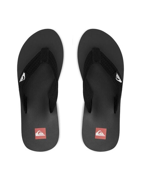 Quiksilver Japonki EO-DUNE CQ10036MB Czarny. Czarne klapki męskie Quiksilver, ze skóry. Za 109.99 zł.