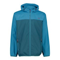 Kurtka przeciwdeszczowa z kapturem CMP. Niebieskie kurtki męskie CMP, xl, bez wzorów, trekkingowe. Za 244.50 zł.