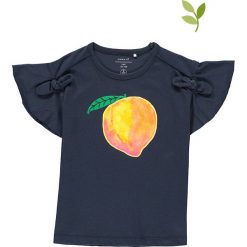 Koszulka "Flo" w kolorze granatowym. Bluzki dla dziewczynek marki name it girls. W wyprzedaży za 35.95 zł.