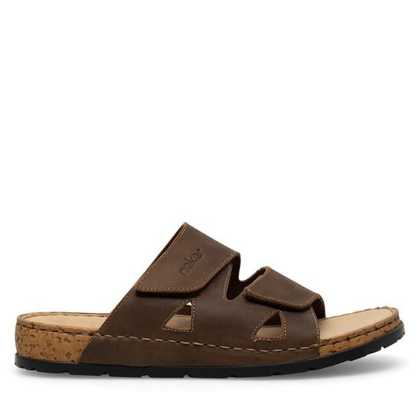 Klapki Rieker. Brązowe klapki męskie Rieker. Za 259.99 zł.