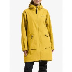 Parka przeciwdeszczowa damska Didriksons Eliana Parka. Żółte kurtki damskie Didriksons, bez wzorów, bez kaptura. Za 923.99 zł.