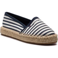 Espadryle TOMMY HILFIGER - Tommy Flat Espadrille FW0FW04109 Midnight 403. Białe espadryle damskie Tommy Hilfiger, z materiału. Za 279.00 zł.