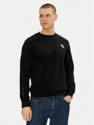 KARL LAGERFELD Bluza 705710 500900 Czarny Regular Fit. Czarne bluzy męskie KARL LAGERFELD, m, bez wzorów, z bawełny, bez kaptura. Za 529.99 zł.