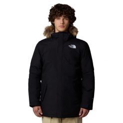 Kurtka turystyczna męska The North Face M Recycled Zaneck Jacket. Czarne kurtki męskie The North Face, m, bez wzorów, z puchu, bez kaptura. Za 1,220.00 zł.