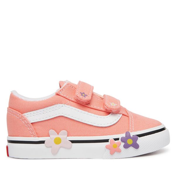 Tenisówki Vans. Pomarańczowe trampki i tenisówki dziewczęce Vans, bez wzorów, bez zapięcia. Za 215.99 zł.